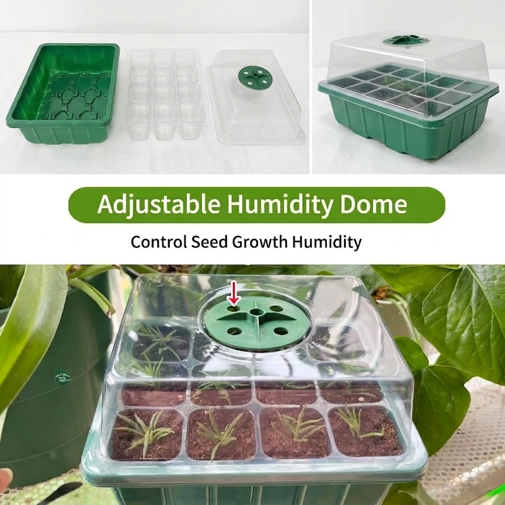 Seed Starter Trays - Zaai- en kweekbak met plantenverlichtingsset, inclusief