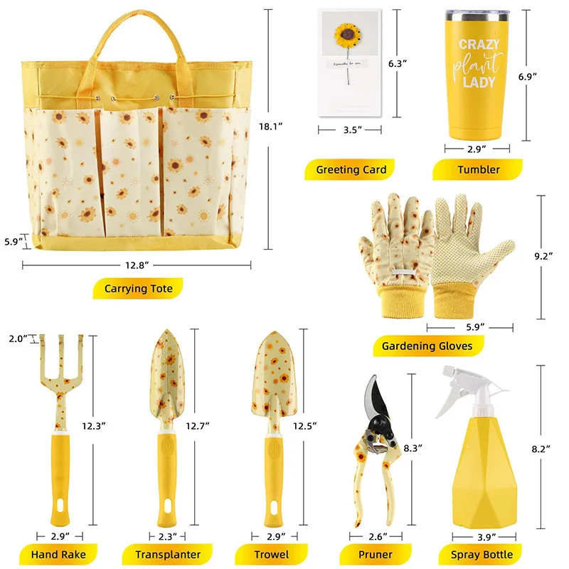 Gardening Tools Set Gift - Duurzame tuingereedschapset Dames Schattig tuinieren cadeau