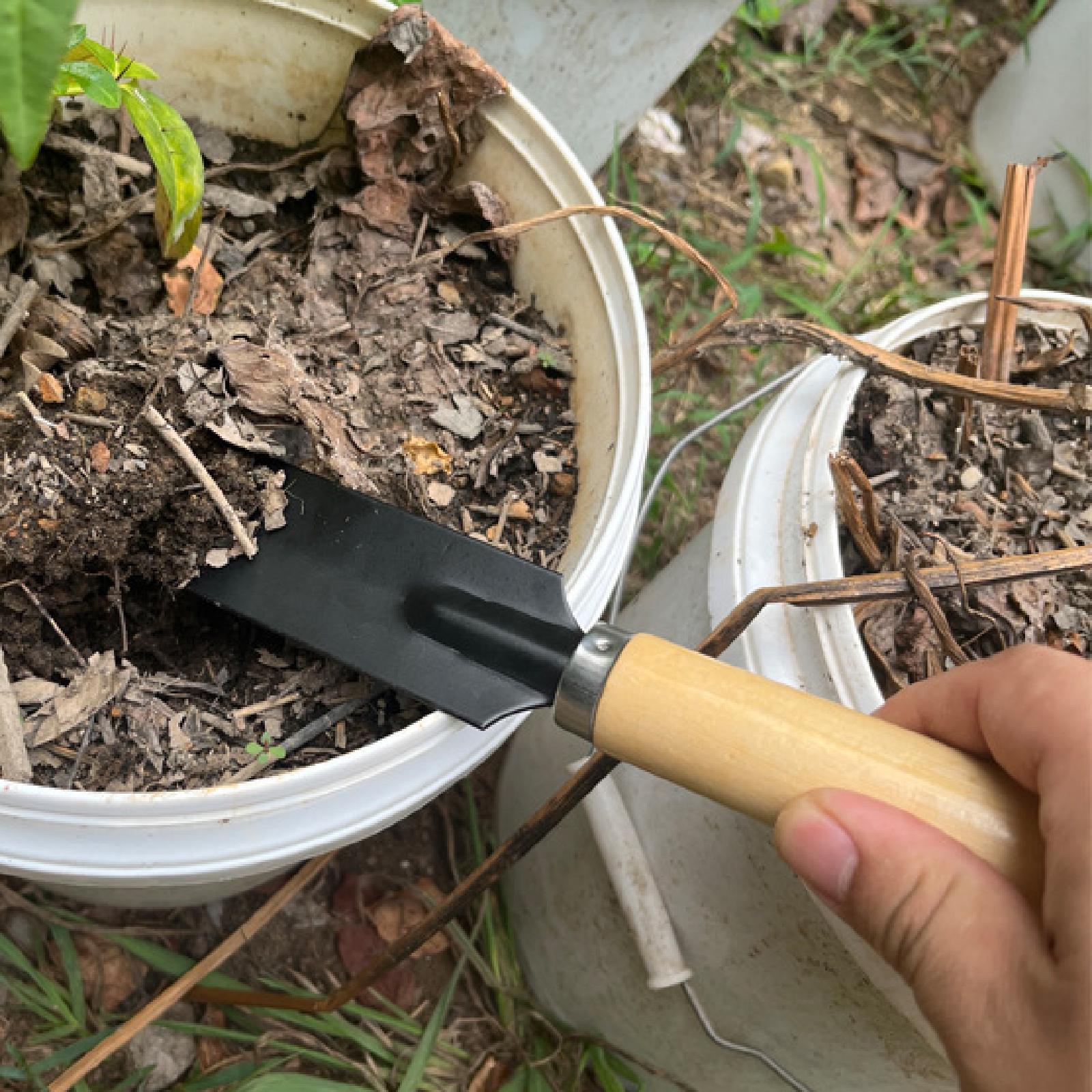 Gardening Tools Trowel - Klein tuinspade graafgereedschap Houten handvat Multifunctioneel