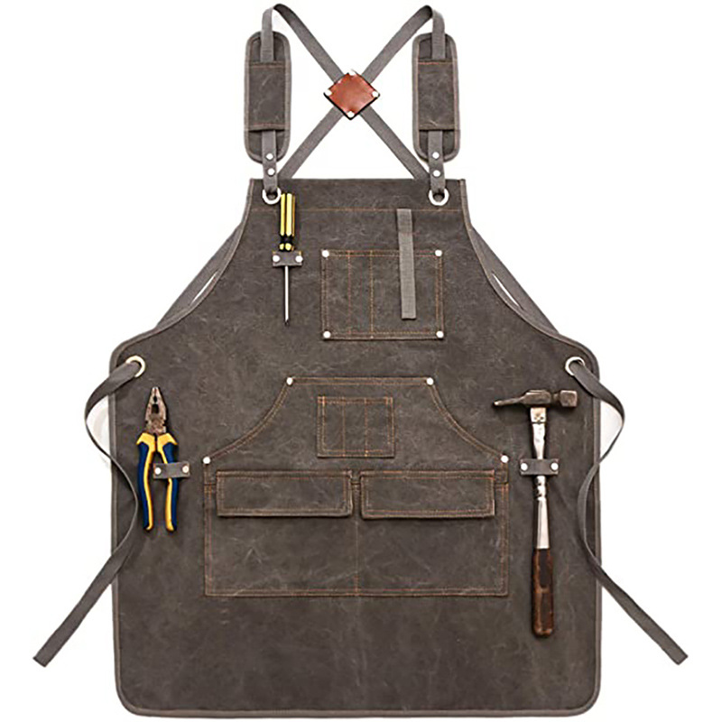 Gardening Tools Logo - Eenvoudige verdikte canvas schort met aangepast