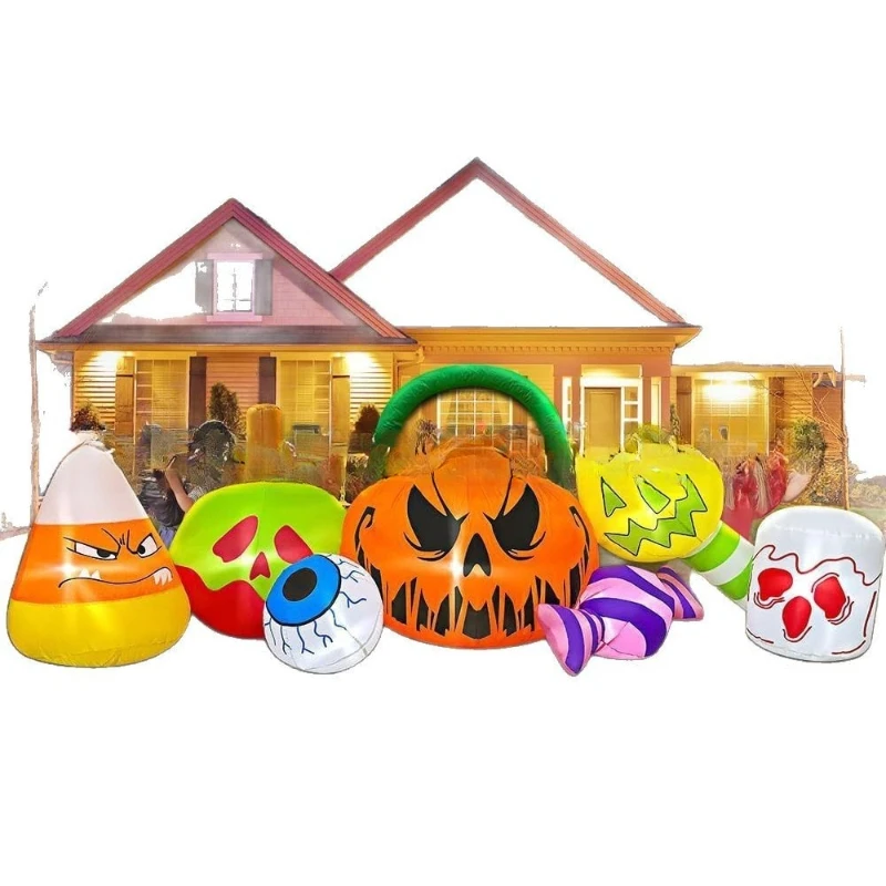 Gardening Tools Cartoon - Halloween opblaasbare pompoen snoep luchtmodel led