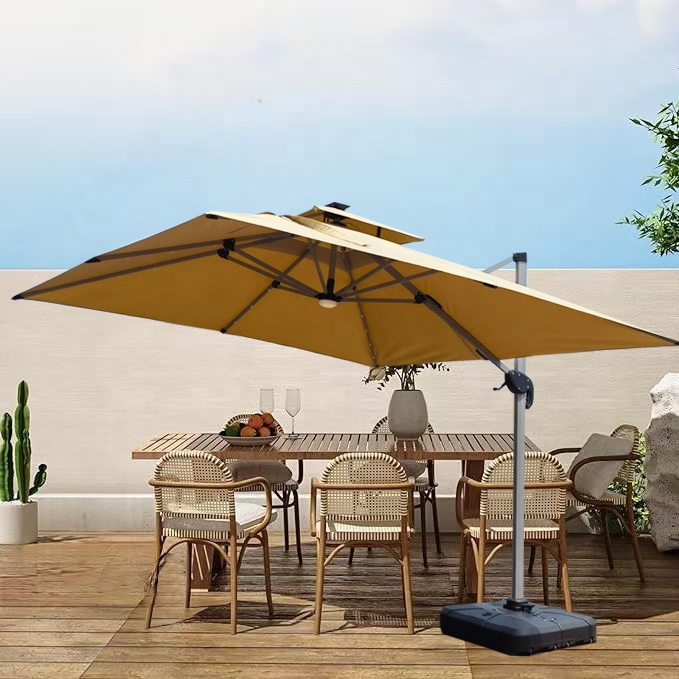 Grote Cantilever Parasol 3x3m  - Gardening Tools Logo recensie en prijs