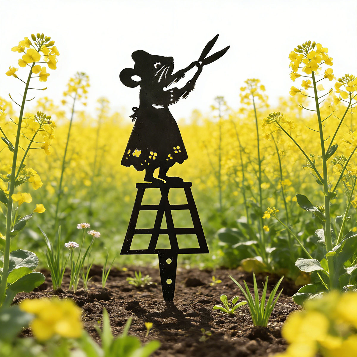 Zwarte silhouetlijn metalen tu - Gardening Tools Basic recensie en prijs