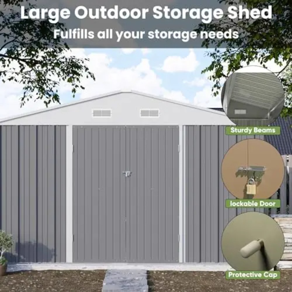 10x10 FT Metalen Opslagberging - Gardening Tools Plastic recensie en prijs