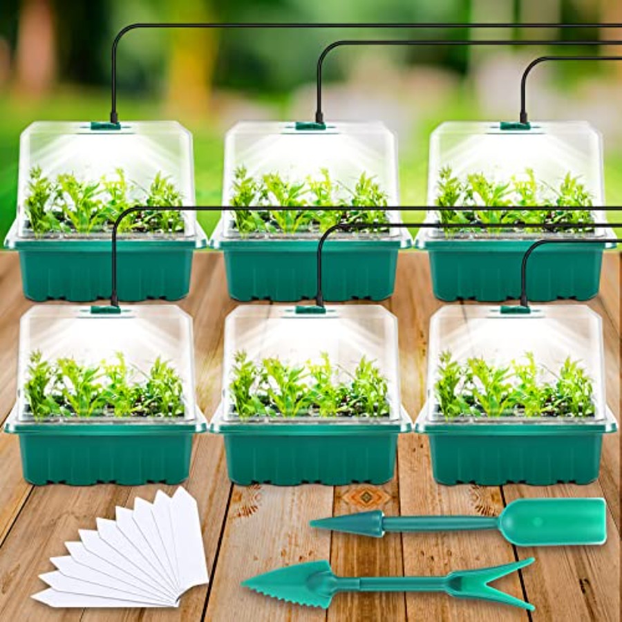 Zaaitray met licht, 6-delige z - Seed Starter Trays recensie en prijs